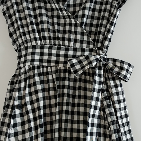 French sleeve tie waist balloon dress - Picture 3 of 8